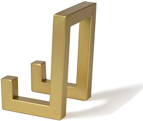 Red Co. 8” Tall Industrial-Style Metal Photo Frame Holder & Plate Display Stand Easel, Matte Gold - Image 2
