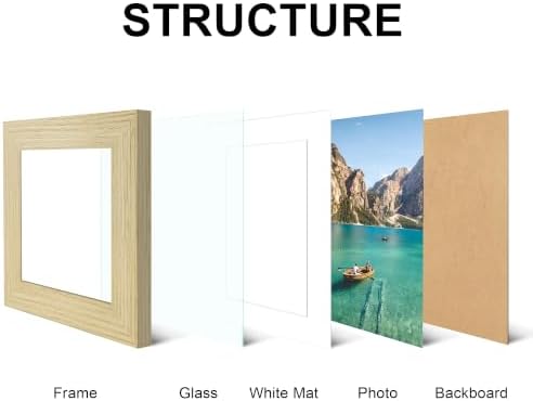 4x4 Picture Frame Set of 4 with Real Glass, Wall & Tabletop Display - Image 5