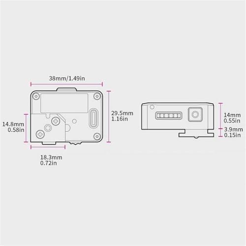 Camera Light Meter, High Precision Film Camera Exposure Meter, 30° Average Metering, with 0.96in OLED Screen, Adjust ISO, Aperture and Shutter Speed Photography, for Vintage Cameras - Image 5