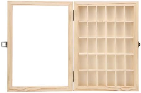 Jiawu Large Capacity Wooden Film Cassette Display Case Dust Proof Camera Storage Box for 35mm Cassettes for Photographers - Image 4
