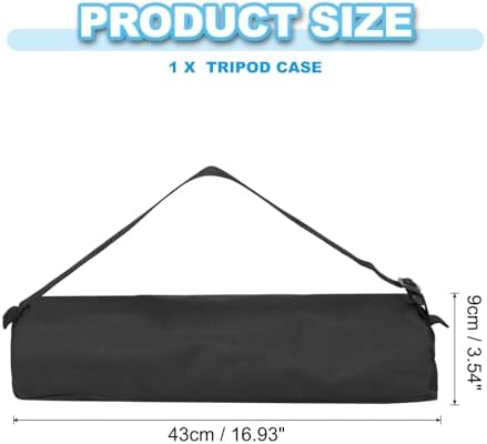PATIKIL Black 16.93"x3.54" Oxford Cloth Tripod Case with Shoulder Strap, 1Pack, 43 x 9 x 9cm / 16.93"x3.54"x3.54" (L*W*H), Zipper Closure, For Camera Tripods, Light Stands, etc. - Image 2