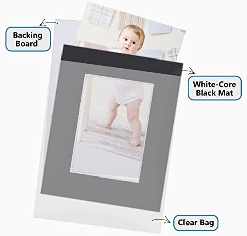 Somime 10 Pack Acid-Free 8x10 Black Mat Set for 5x7 Pictures with Bevel Cut - Image 5