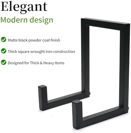 2-Pack Black Metal Display Stands for 9-15 Inch Plates and Artwork - Image 4