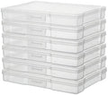 novelinks 6 Pack 5"x7" Clear Photo Storage Boxes and Photo Box Organizers by novelinks