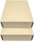 Golden State Art, Archival Storage Box, Tan-9x12x3 Inch, Pack of 2 by GoldenStateArt