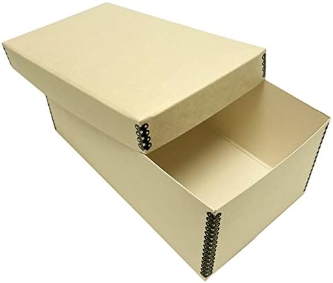 Lineco Archival Photo Card Box, Museum-Quality Storage, 4x6x12 Inch, Tan by Lineco