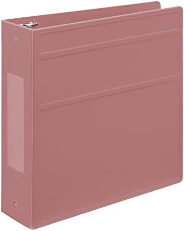 Carstens 3-Inch Heavy Duty 3-Ring Binder - Side Opening, Dusty Rose, Durable Plastic, Precision No-Gap Rings, Waterproof Cover, No Pockets, Holds 400 US Letter Sheets, BPA-Free, Made in USA (1746-3R) - Image 6