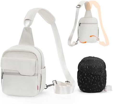 Cwatcun Camera Bag Sling Canvas, Crossbody Case with Rain Cover by FocusonCameraBag