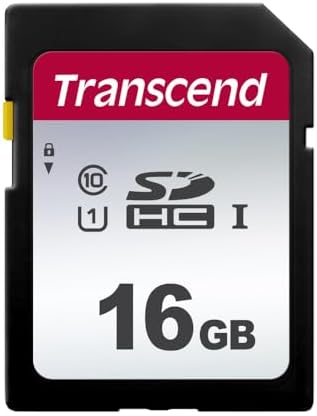 Transcend 16GB SDC300S SD UHS-I SDHC Memory Card, 95MB/s, U1, C10 by Transcend