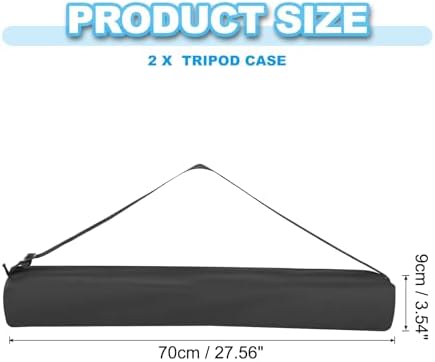 PATIKIL 27.56"x3.54" Tripod Carrying Case, 2Pack Oxford Cloth Padded Tripod Bag with Handles for Light Stands Tripod Photography Accessories, Black - Image 2