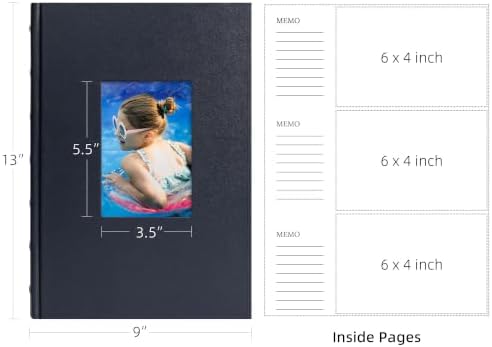 Vienrose Photo Album 4x6 300 Photos PU Leather Cover Blue - Image 6