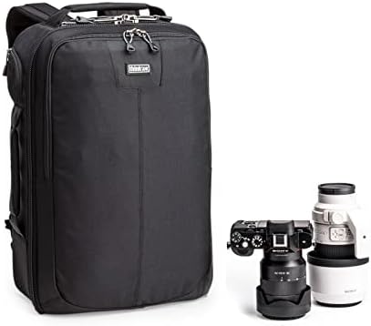Think Tank Airport Essentials Backpack for Standard DSLR System, 300mm f/2.8/iPad/13 Laptop, Small by ThinkTankPhoto