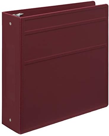 Carstens 3-Inch Heavy Duty 3-Ring Binder - Side Opening, Wine, Durable Plastic, Precision No-Gap Rings, Waterproof Cover, No Pockets, Holds 400 US Letter Sheets, BPA-Free, Made in USA (1743-3R) - Image 6