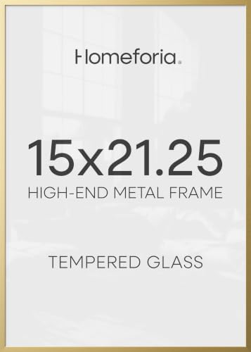 Homeforia 15x21.25 Gold Puzzle Picture Frame, High-End Metal, Glass by Homeforia