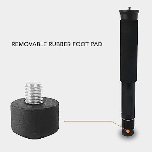 62 Inch Camera Monopod, 8 Sections Heavy Duty Monopod, Aluminum Photography Unipod Stick Trekking Pole with 1/4in to 3/8in Conversion Screw - Image 4