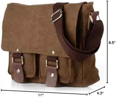 Men's Lightweight Vintage Waterproof Canvas DSLR SLR Shockproof Camera Shoulder Messenger Bag Sliing bag Compatible for Canon Sony Nikon - Image 6