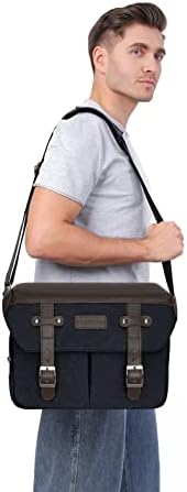 MOSISO Camera Case Crossbody Shoulder Messenger Photography Bag, Black - Image 6