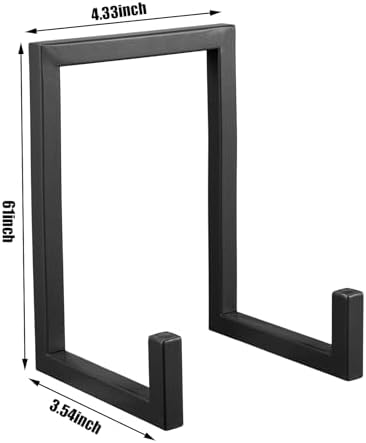 2 Pcs Large Plate Stands for Display Metal Frame Holder, Black, 6 Inch - Image 2