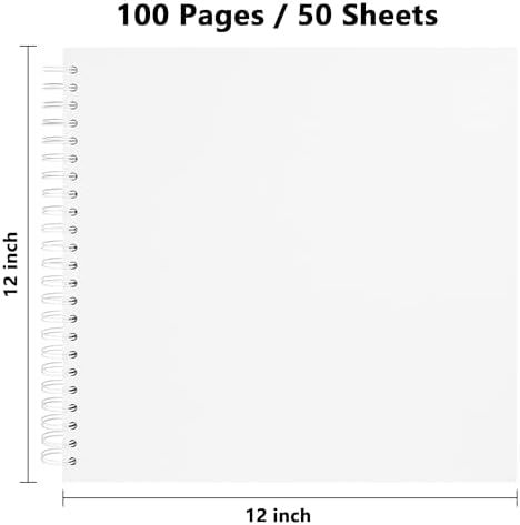 Yopih Scrapbook Album 12x12in, Acid-Free Kraft Paper 50 Sheets 100 Pages - Image 2
