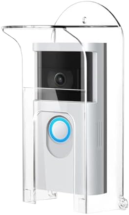 Transparent Plastic Doorbell Rain Cover Compatible with Ring, Blink, Eufy by OYOCAM