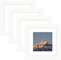 5x5 Picture Frame Set of 4 with Real Glass, Wall & Tabletop Display by SZYUU