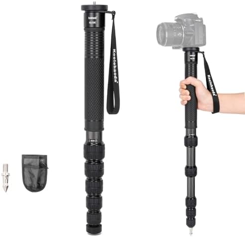 Koolehaoda 69" Camera Monopod Carbon Fiber Photography Monopod, 6 Section by Koolehaoda