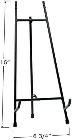 Red Co. 15” Tall Modern Metal Tripod Plate Stand and Art Holder Easel, Black - Image 5