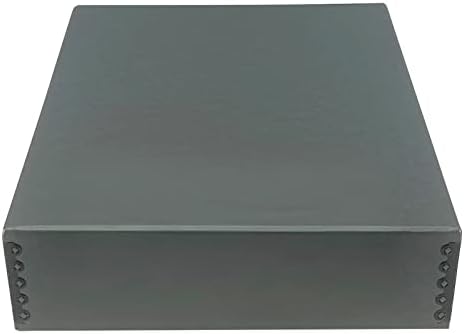 Golden State Art, Drop Front Archival Storage Box, Gray, 11.75x15.25x3 Inch by GoldenStateArt