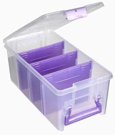 ArtBin Semi Satchel Portable Craft Organizer with 3 Dividers - Clear Plastic Storage Case for Art & Craft Supplies (Pack of 4) - Image 2