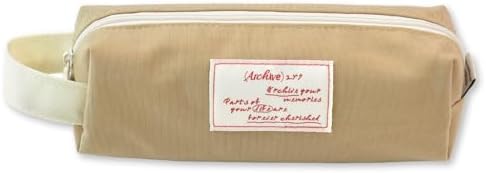 Monolike Archive 247 Block Pencil Case, Sand beige - Pen Pouch, Portable Pencil Bag, Office Pouch case by Onlythingsilike