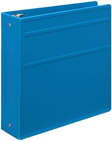 Carstens 3-Inch Heavy Duty 3-Ring Binder - Side Opening, Pool Blue, Durable Plastic, Precision No-Gap Rings, Waterproof Cover, No Pockets, Holds 400 US Letter Sheets, BPA-Free, Made in USA (1700-3R) - Image 2