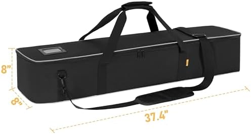 Multifunctional Tripod Bag 36.5 X 7 X 7 Inches / 93 X 18 X 18 cm Heavy Duty Tripod Carrying Case with Handle for Lights, Speakers, Cameras, Booms, Microphone Stands, Black - Image 3