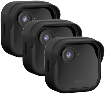 Silicone Case for All-New Blink Outdoor 4 (4th Gen) / 2K+ (Black, 3 Pack) by QOPOTO