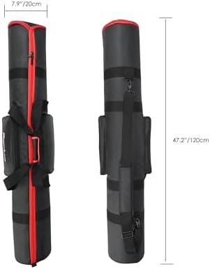 MagicLine Tripod Carrying Case Bag 47.2x7.9x7.9inch, with 2 Outer Pockets+1 Inner Pocket+3 Inner Compartments, Padded Carry Case for Light Stands,Mic Stands,Tripods,Monopods - Image 2