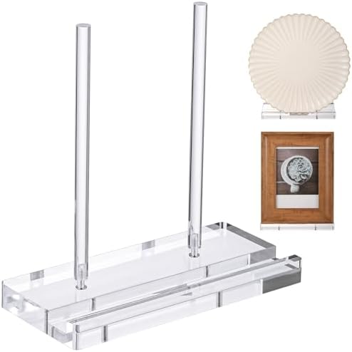 CroBlissful Acrylic Display Stand 6 x 3.5 x 6 Inch Tabletop Clear Easel by CroBlissful