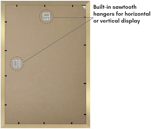 Americanflat 8x12 Poster Frame - Engineered Wood - Gold - Image 5
