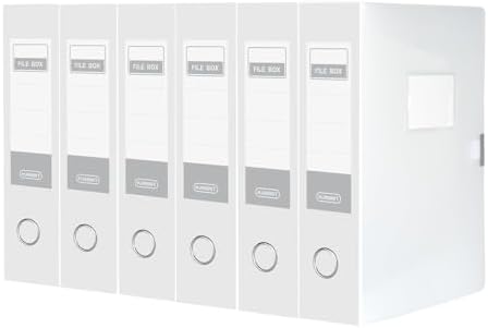 HUA JIE 6 Pack A4 Storage File Boxes Plastic Archives Cases,Transparent by HUA+JIE