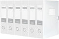 HUA JIE 6 Pack A4 Storage File Boxes Plastic Archives Cases,Transparent by HUA+JIE