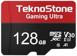 128GB Gaming MicroSDXC TF Memory Card with Adapter 1 Pack by Teknostone
