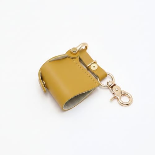 Compact PU Leather Film Roll Case for 35mm & 120 Format - Retro Style Storage Pouch with Keychain Loop by Unknown