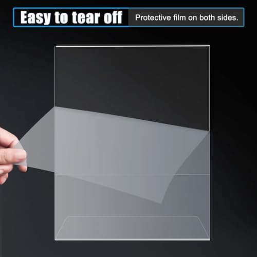 xydstay 3 pack 8.5x11 Acrylic Sign Holder, L Shape, Plastic Flyer Stand - Image 5