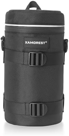 Camera Lens Case Lens Bag Compatible (4.33" x 9.25"(Nylon, Black)) by XAMOREST