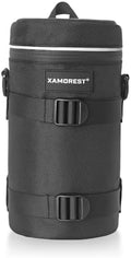 Camera Lens Case Lens Bag Compatible (4.33" x 9.25"(Nylon, Black)) by XAMOREST