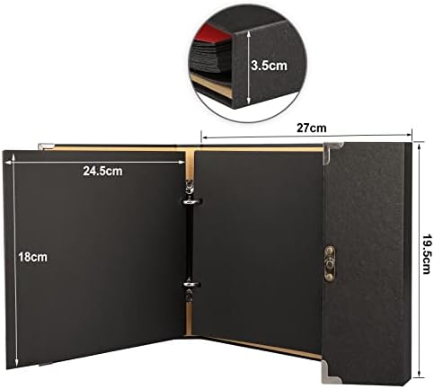 Firbon Scrapbook Album, DIY Photo Album with Black Pages Memory Book - Image 2