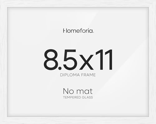 Homeforia 8.5x11 Black Oak Diploma Frame, High-End Wood, Glass by Homeforia