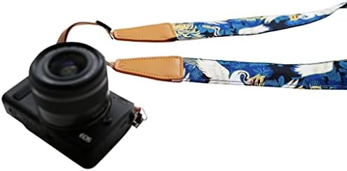 UNIKSTRAP Original Design Personalized Adjustable Camera Strap Chrysanthemum & Crane in Blue, Fit for Canon Nikon Sony Olympus Interchangeable Lens Digital Camera/DSLR etc. - Image 3