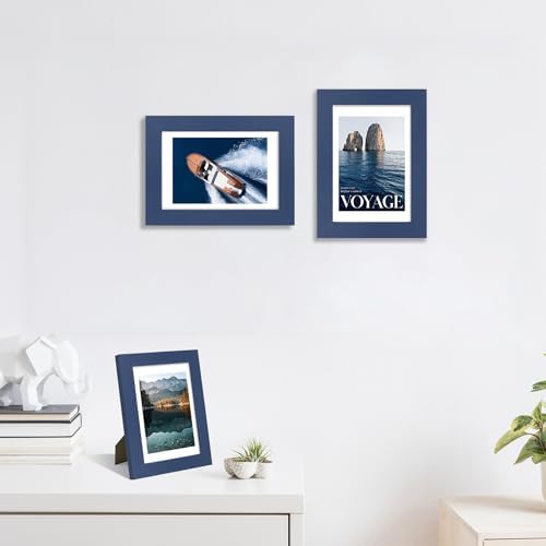 4x6 Picture Frame Set of 4 with Real Glass, Wall & Tabletop Display - Image 2