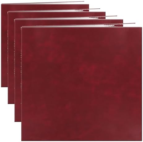 Pioneer Leatherette Post Bound Album 12"X12"-Burgundy (Pack of 4) by PioneerPhotoAlbums