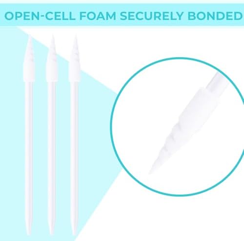 Chinco 200 Pcs Cleaning Swabs 2.56'' Sponge Tip Swabs Sticks White - Image 3