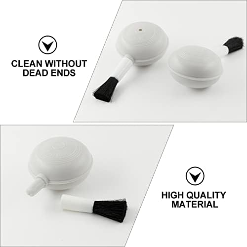 8 Piece 2 in 1 Camera Lens Brush Blower Cleaning Kit ABS White - Image 6